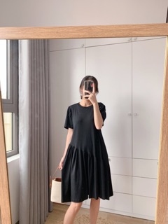V14 - Váy suông cotton đuôi cá lệch