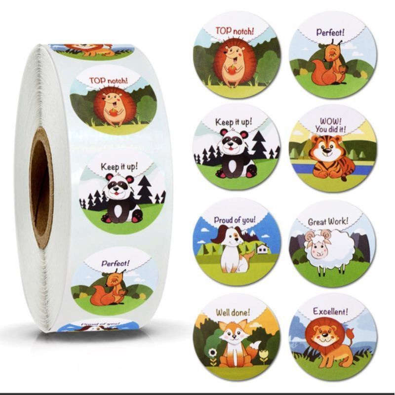 Sticker khen thưởng học sinh 500 hình/cuộn - Sticker Trang trí