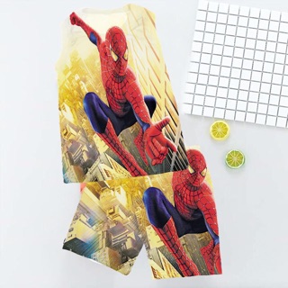 Bộ sát nách in 3D hình người nhện cho bé trai