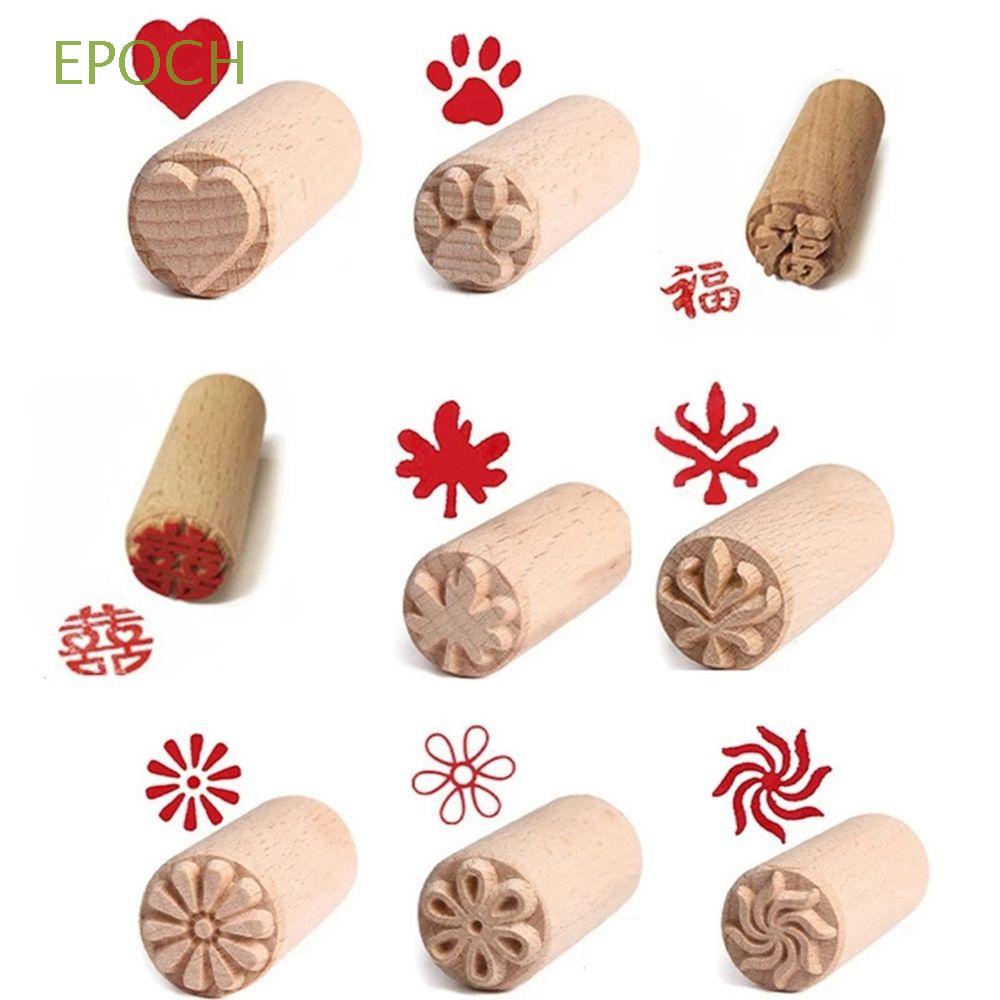 Epoch Khuôn Dập Nổi Bằng Gỗ In Nổi Họa Tiết Bánh Quy / Đất Sét Tráng Miệng