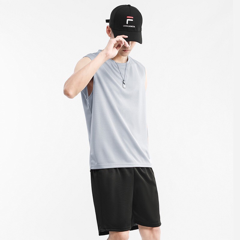 Áo Thể Thao Ba Lỗ Tanktop Vải Thun Lạnh form rộng kiểu trơn Cực Hot - Hata24h