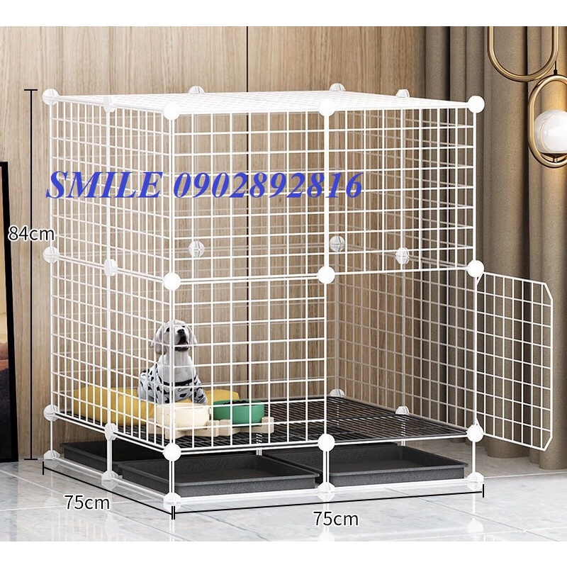 [TẶNG KHAY VỆ SINH] CHUỒNG, NHÀ, LỒNG LOẠI LỚN LẮP GHÉP LƯỚI THÉP DÀNH CHO CHÓ MÈO THÚ CƯNG ĐA NĂNG