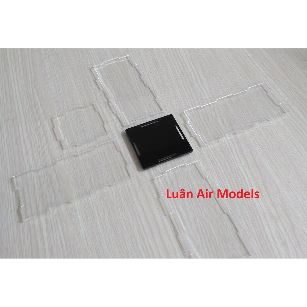 Hộp nhựa mica trong suốt tự lắp ráp trưng bày mô hình size hộp 5x5x10cm (PH150) – Luân Air Models