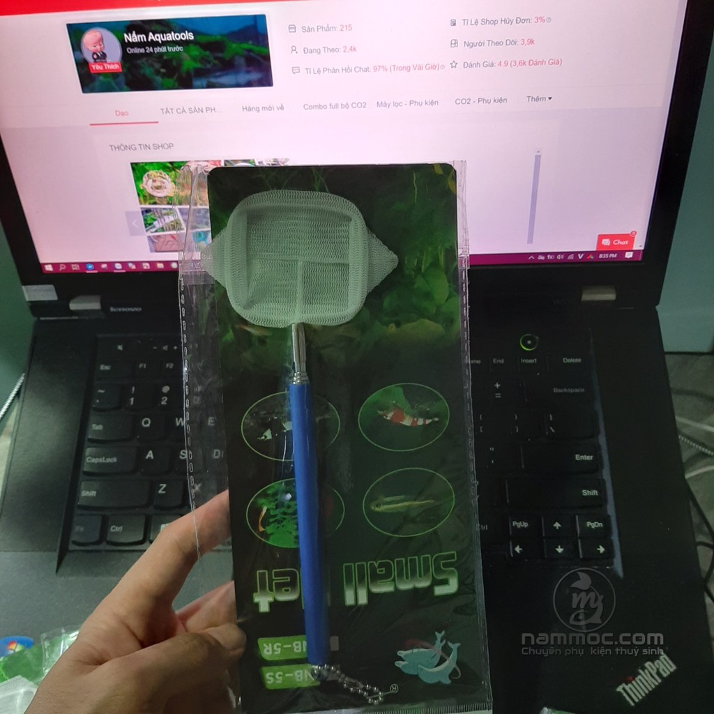 Vợt Tép 3D inox - Vợt Tép Xếp Khúc Nhỏ Gọn