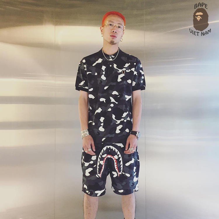 [Ảnh thật + FREESHIP] Short Bape Shark White Camo City phát quang trong tối, Quần đùi Bape Cá Ngáo | BigBuy360 - bigbuy360.vn