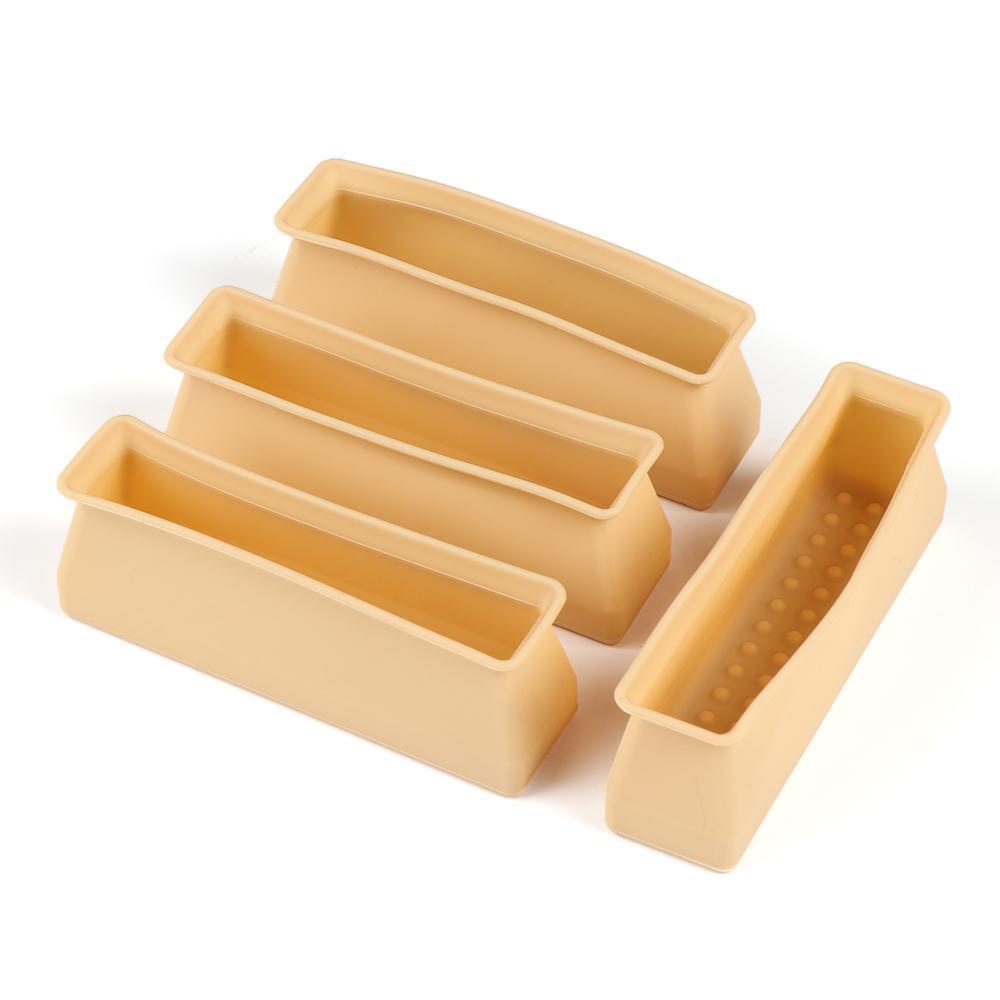 Set 4 Đệm Silicone Lót Sàn Gỗ / Giường Ngủ Bảo Vệ Sàn Nhà Chống Trượt Không Ồn