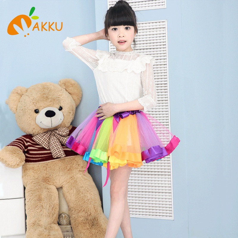 Đầm Công Chúa Họa Tiết Kỳ Lân Màu Cầu Vồng Xinh Xắn Cho Bé Gái