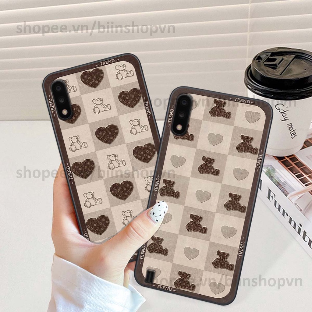 Ốp Samsung A01 / A02 caro trái tim nhiều màu sắc, đầy cá tính, khẳng định phong cách