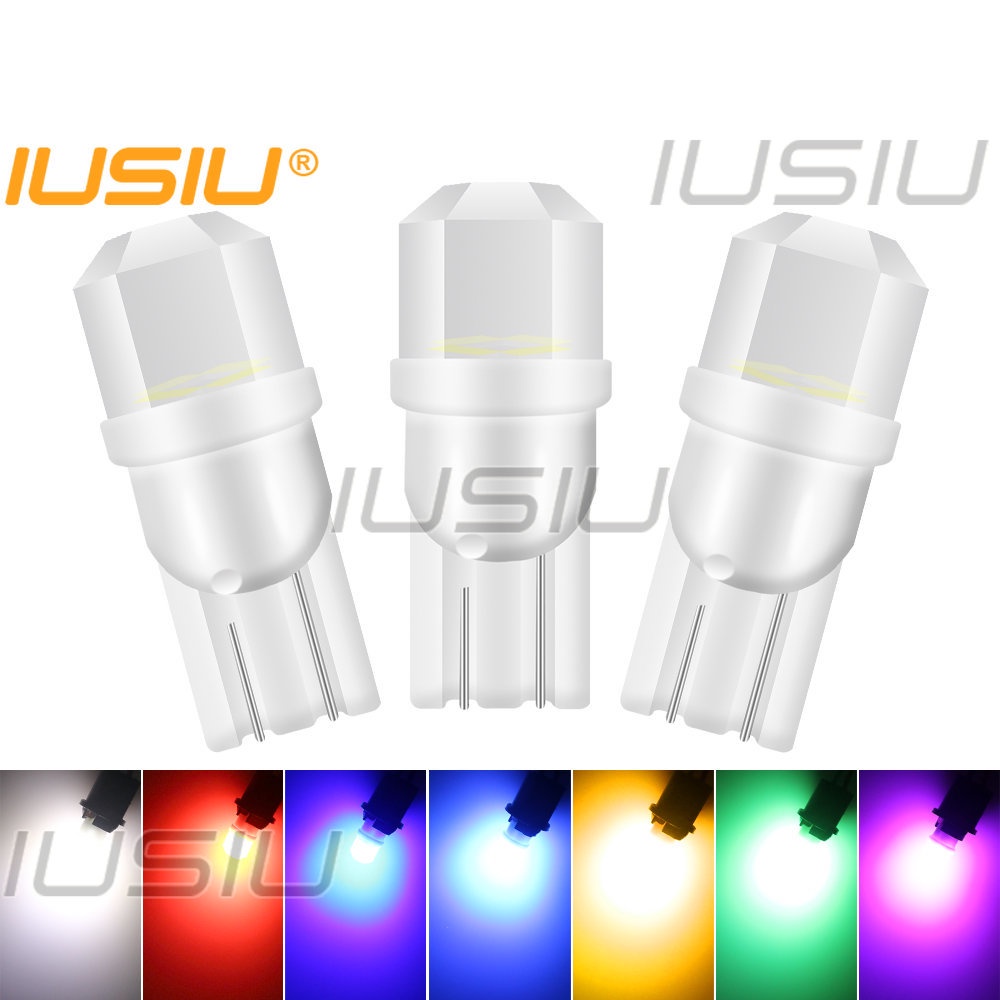Bóng Đèn LED T10 W5W 3014 12V Ánh Sáng Xanh Dương Trắng Chuyên Dụng Cho Xe Hơi Xe Máy