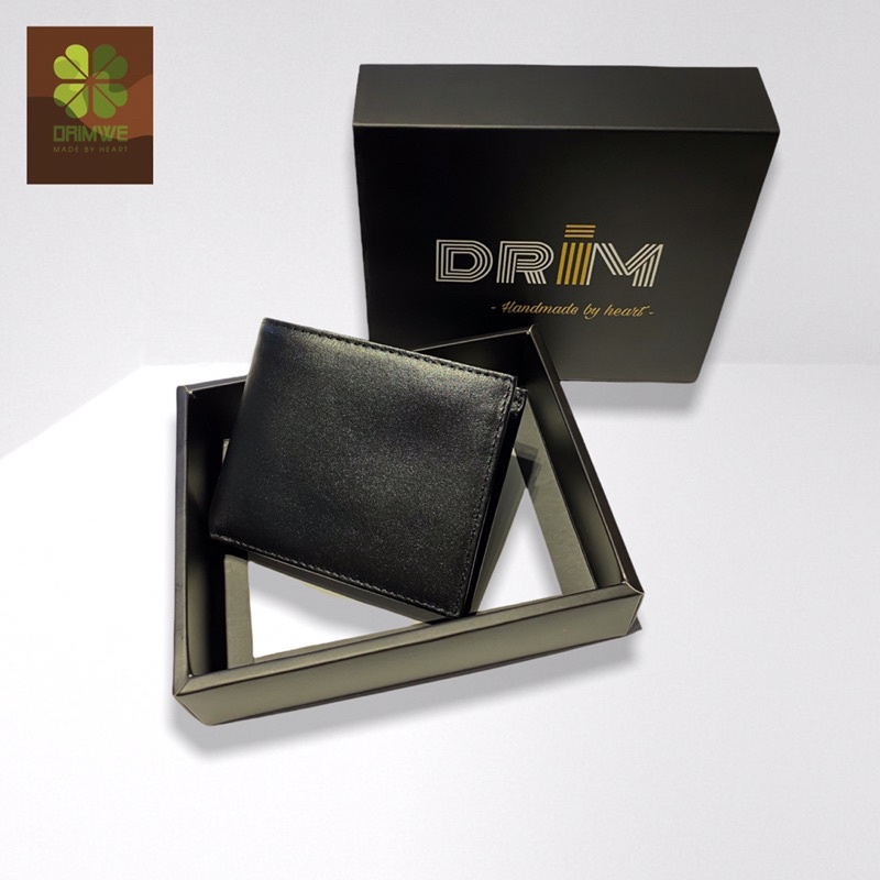 Ví da thật ví nam nữ unisex Drim basic wallet