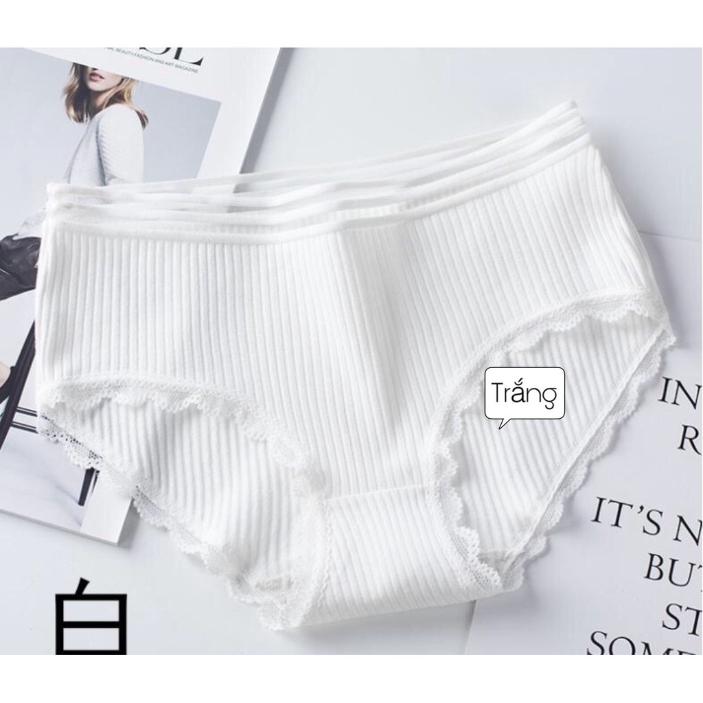 Quần Lót Cotton Cạp Lưới Cao Cấp, quần lót cotton tăm tre viền lưới nâng mông mẫu mới sexy M03 | BigBuy360 - bigbuy360.vn