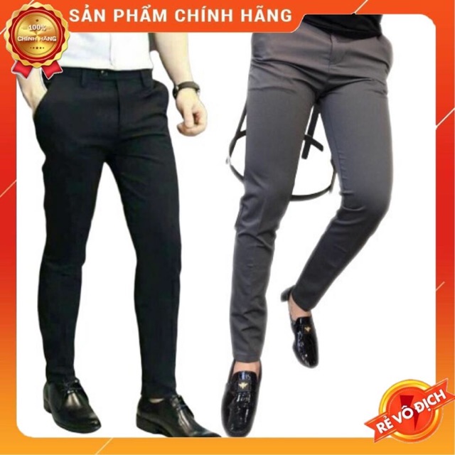 Quần tây vải quần tây nam ống côn vải dãn dành cho học sinh, sinh viên có big size từ 26 đến 37