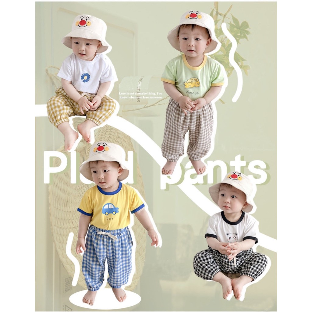 Sale !!! Quần Dài Caro Hàng Minky Mom Cực Đẹp Cho Bé_Super Sale (7-19kg)(1310)