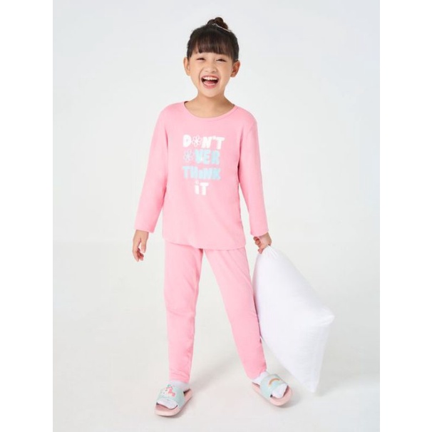 Bộ mặc nhà cotton dài tay bé gái Canifa