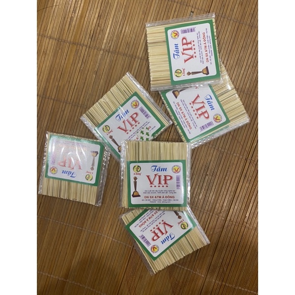 Tăm Vip á đông, vỉ 6 gói tăm tre Việt Nam xỉa răng