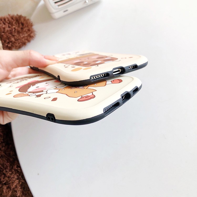 Ốp lưng iphone MilkTea Girl IMD viền cong dày dặn 5/5s/6/6plus/6s/6splus/7/7plus/8/8plus/x/xs/11/12/pro/max/plus/promax | BigBuy360 - bigbuy360.vn
