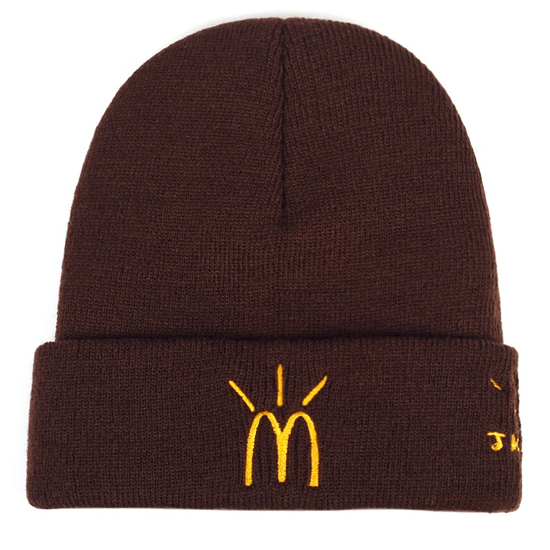 Mũ len trùm đầu thêu họa tiết cây xương rồng thời trang unisex