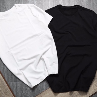 Áo Thun Trơn Đen Trắng Unisex Basic Vải Cotton Thời Trang Cho Nam Nữ - La mode