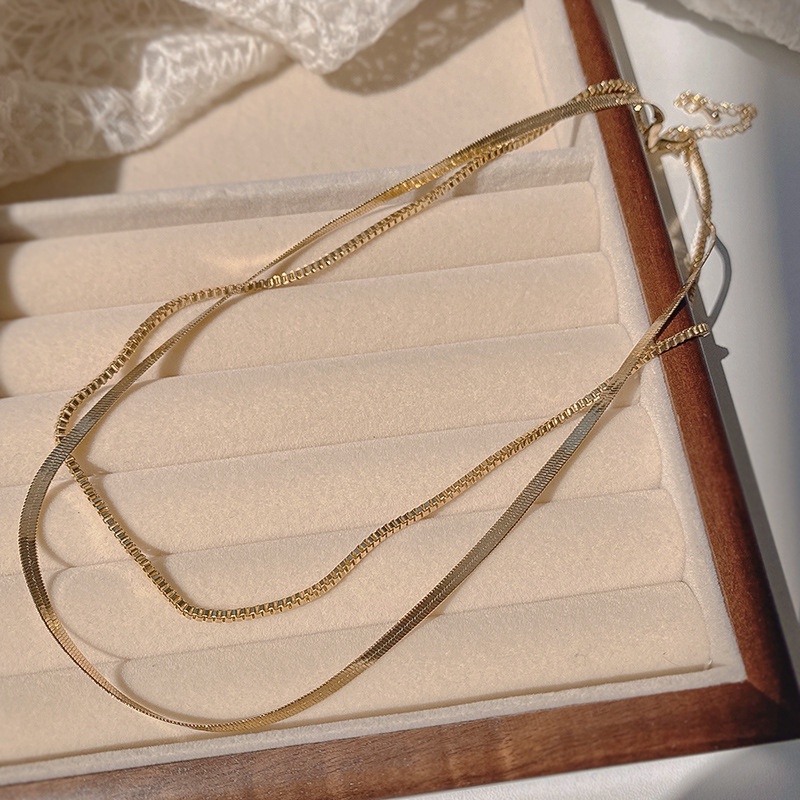 Vòng cổ YeYi thép titan mặt xương rắn phong cách hip hop sang trọng thời trang mùa hè cho nữ