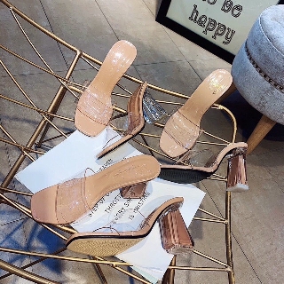 Giày Guốc Quai BảnTrong Gót Pha Lê Siêu Hot (Pedo)