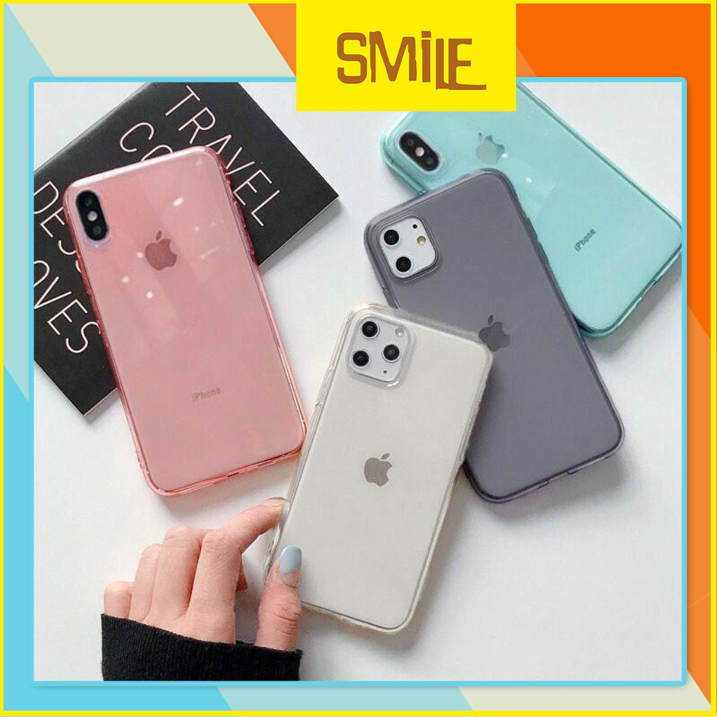 Ốp iphone - Ốp Lưng Pastel Trong Suốt Cao Cấp  iphone 6/6plus/6s/6s plus/6/7/7plus/8/8plus/x/xs/xs max/11/11pro/11promax