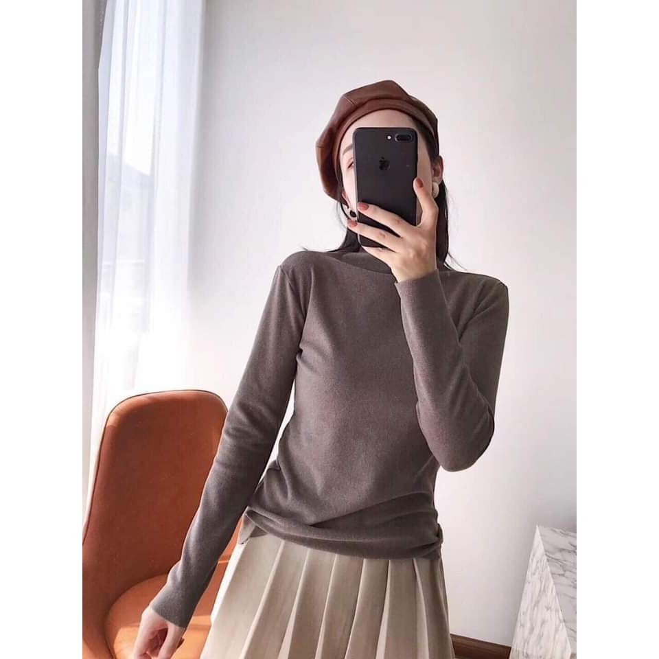 Áo thun giữ nhiệt Motie LOẠI 1 TÚI ZIP Áo giữ nhiệt nữ Motie phong cách Hàn Quốc