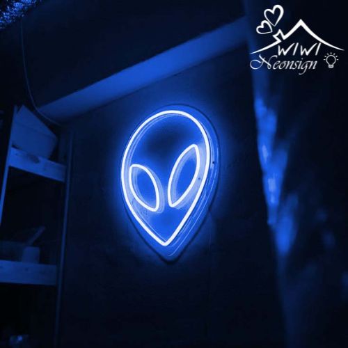 Đèn led neon hình mặt người ngoài hành tinh | 30x24 cm | Đèn led neon theo yêu cầu trang trí decor quà tặng cực chất