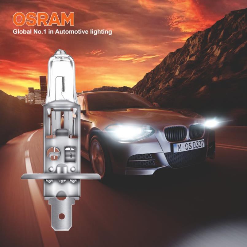 Bóng đèn halogen tăng sáng 100% OSRAM NIGHT BREAKER SILVER H1 12v 55w - Nhập Khẩu Chính Hãng