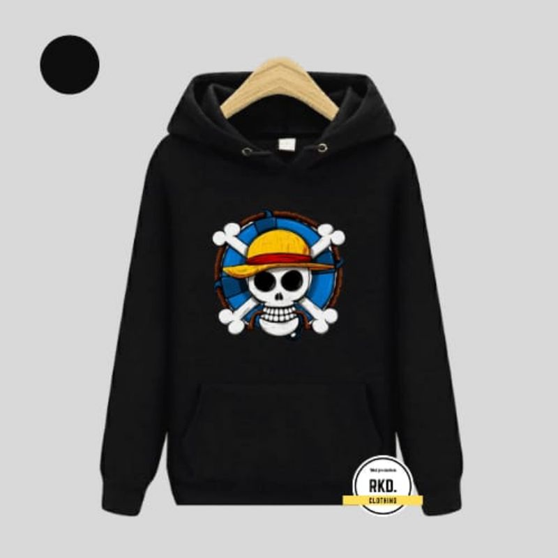 Áo Khoác Hoodie In Hình Đầu Lâu One Piece Cá Tính Cho Bé Trai 2-12 Tuổi