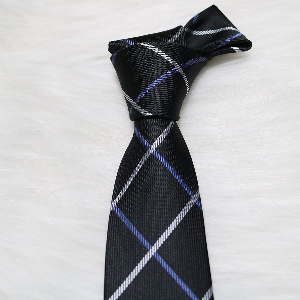 Cà vạt đen KING caravat nam hàn quốc bản nhỏ 6cm cho học sinh công sở và chú rể C54