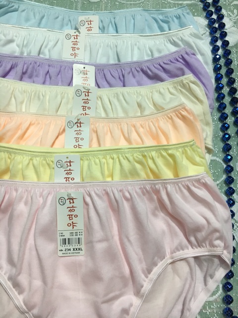 Quần lót bà già set 6c, quần chíp trung niên cotton/quần lót size đại