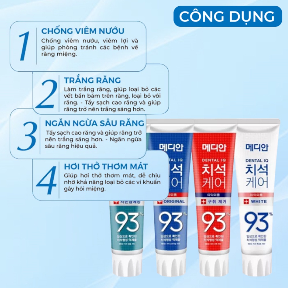Kem đánh răng Median 93 Hàn Quốc chính hãng, 120g
