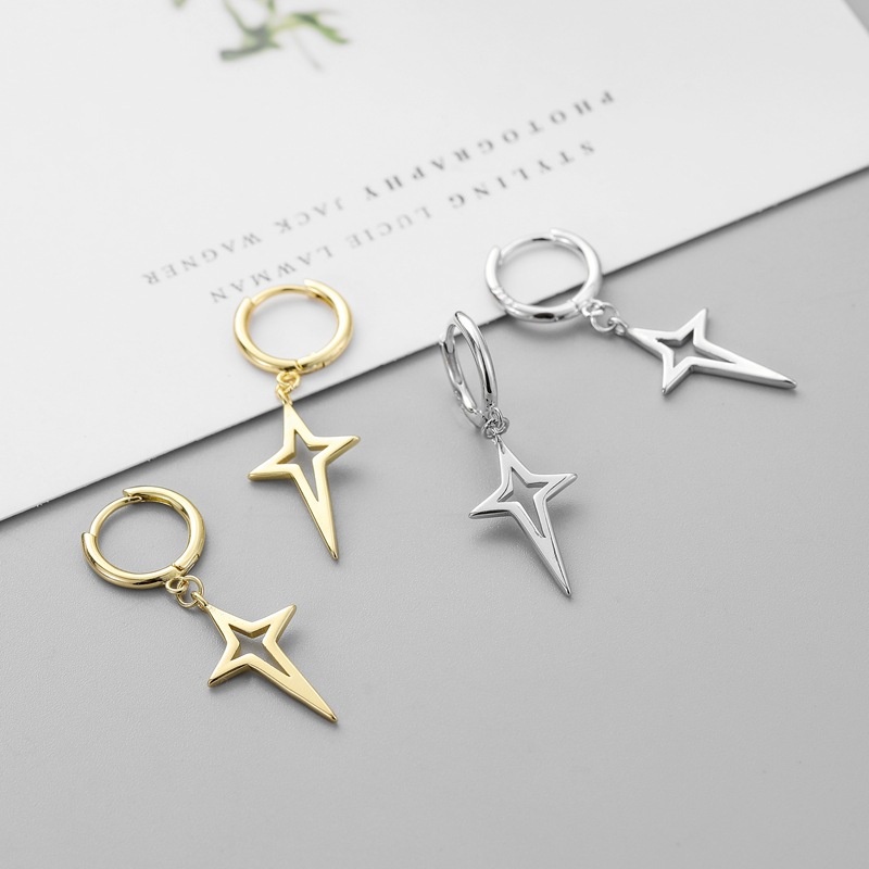 Khuyên tai bạc - Shooting Star - Khuyên tại bạc, bạc xi - CALLA JEWELRY l E033