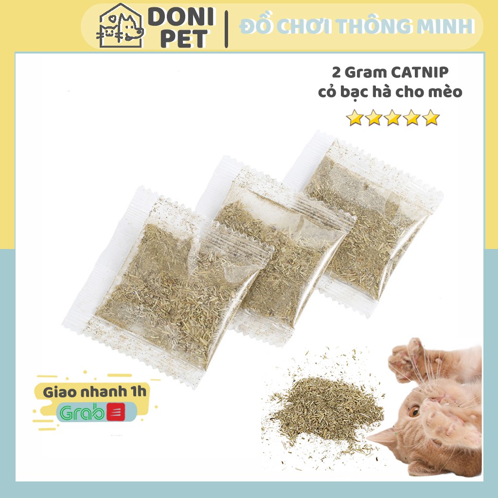 Catnip cỏ bạc hà cho mèo giúp thư giãn làm sạch răng thơm miệng - Gói 2g