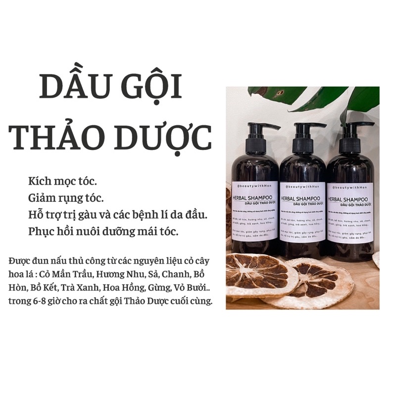 Dầu gội thảo dược kích mọc tóc @beautywithHan