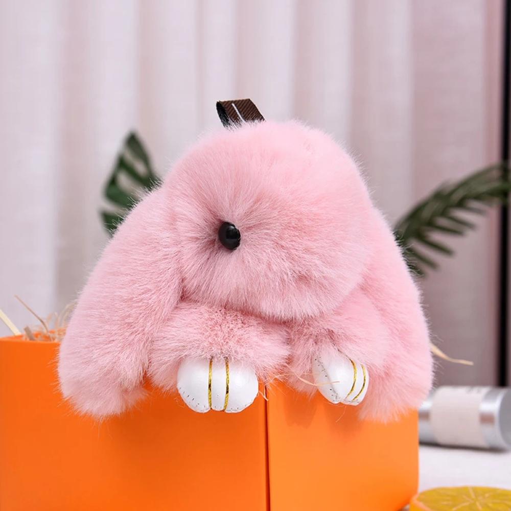 LANFY Móc Khóa Thỏ Nhồi Bông 14cm Dễ Thương