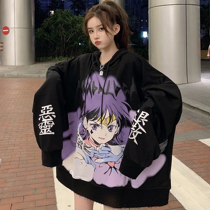 Áo Hoodie mùa thu xuân mỏng nhẹ nhàng rộng rãi  in ảnh anime phong cách nhật bản Order #003