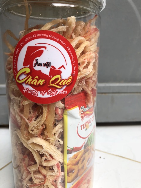 Mực xé sợi hấp nước dừa đóng hũ pet 300gr | BigBuy360 - bigbuy360.vn