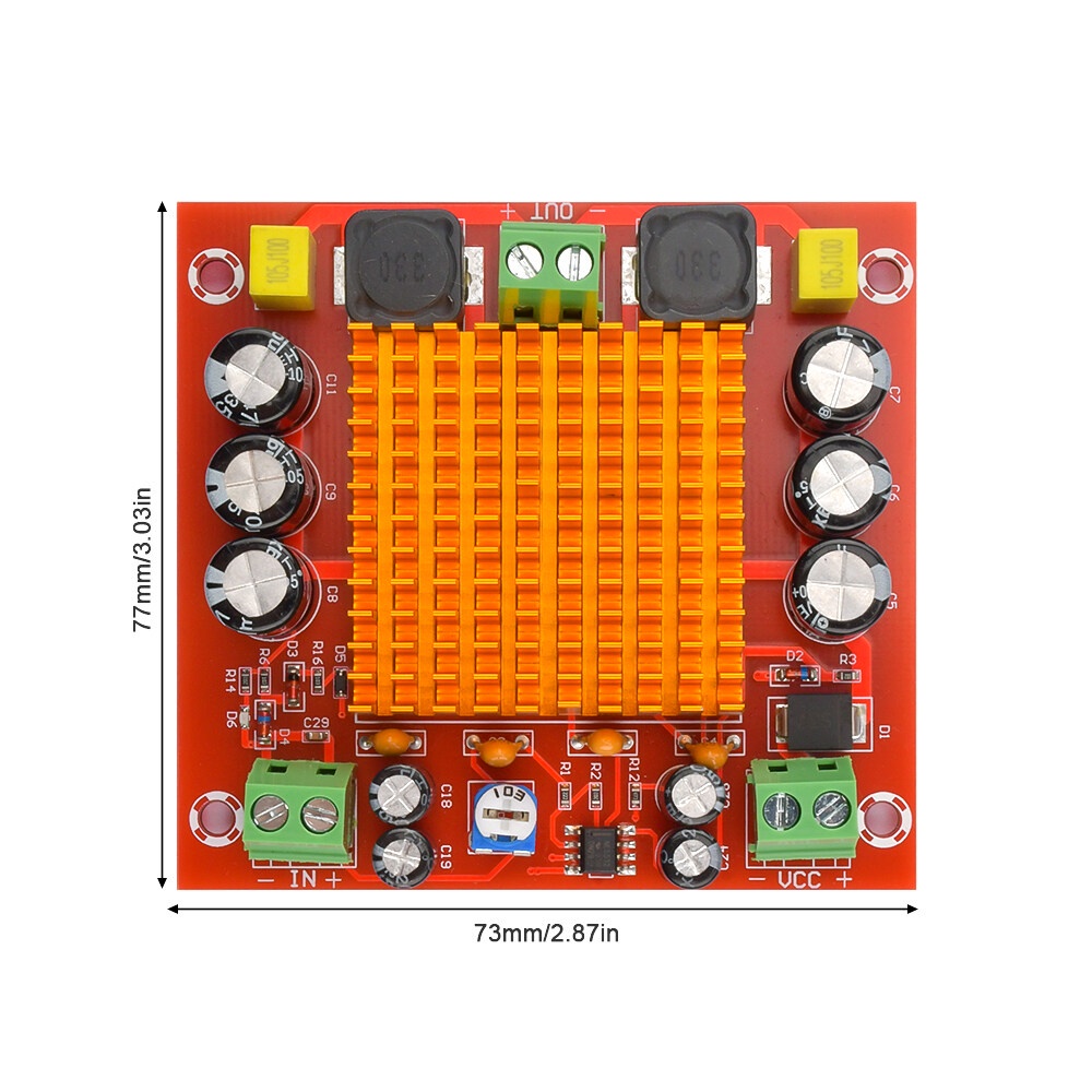 Bảng mạch khuếch đại âm thanh kỹ thuật số AIDEEPEN XH-M544 Mono 80W DC12-24V chuyên dụng