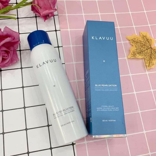 SIÊU HOT - XỊT KHOÁNG KLAVUU BLUE PEARLSATION MARINE COLLAGEN AQUA MIST 120ML