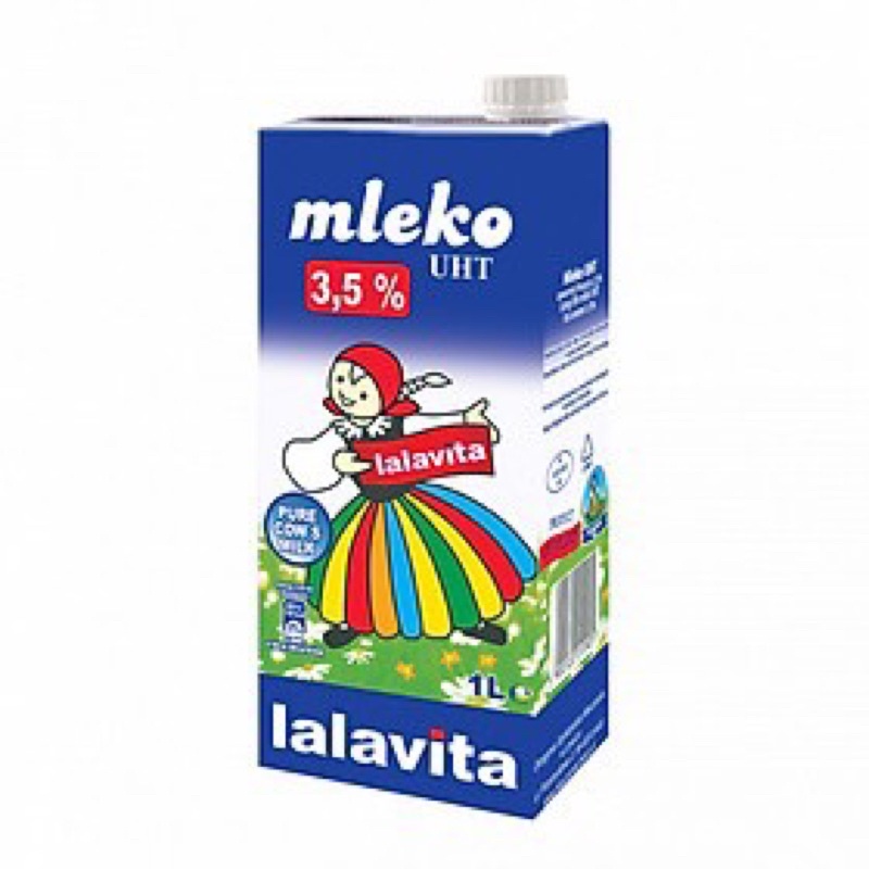 Thùng 12 lit sữa tươi Lalavita Mleko date mới