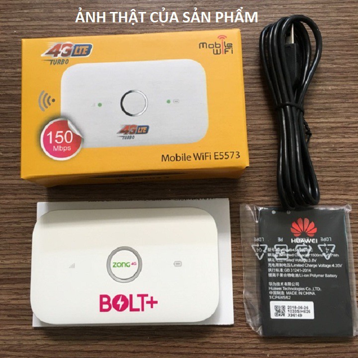 Bộ Phát Wifi, Bộ Phát 4G Huawei ZONG E5573 Bản Quốc Tế Tốc Độ 150Mbps Loại Tốt Nhất Trên Thị Trường