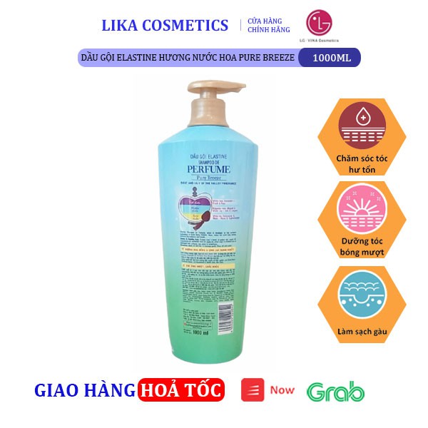 Dầu gội đầu Elastine hương nước hoa Pure Breeze 1000ml