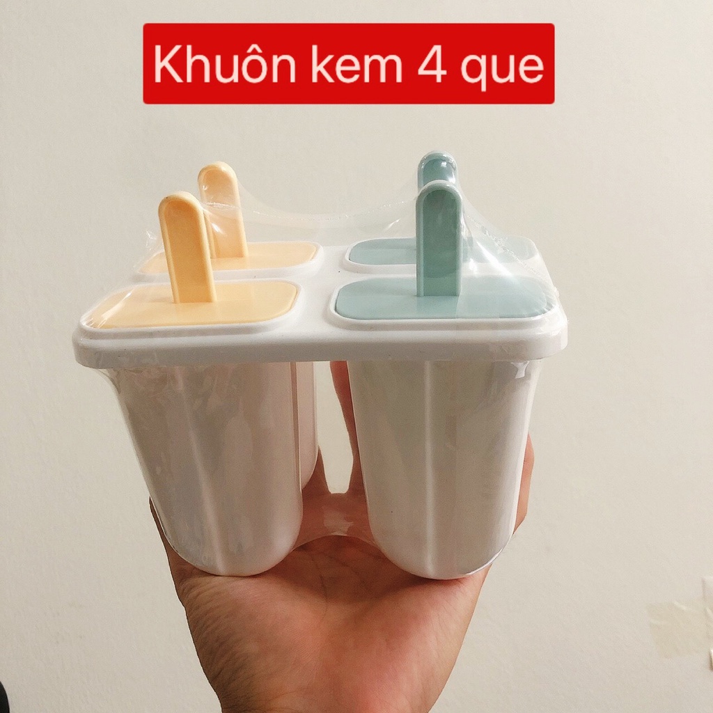 Khay Làm Kem 4 Que Tủ Lạnh Tiện Lợi Làm Kem Tại Nhà An Toàn Vệ Sinh