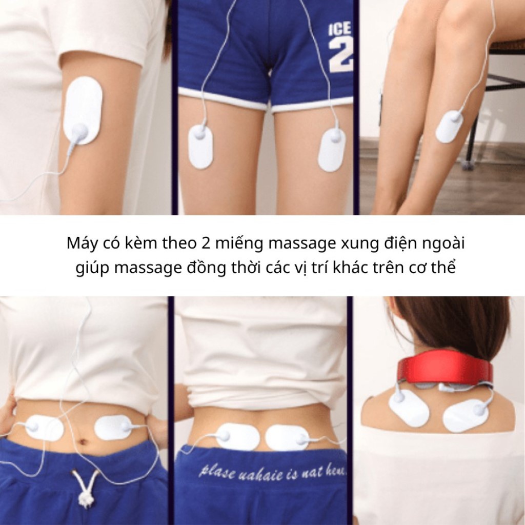 Máy massage cổ vai gáy YC-501D [Tặng kèm remote &amp; tấm xung điện ngoài]