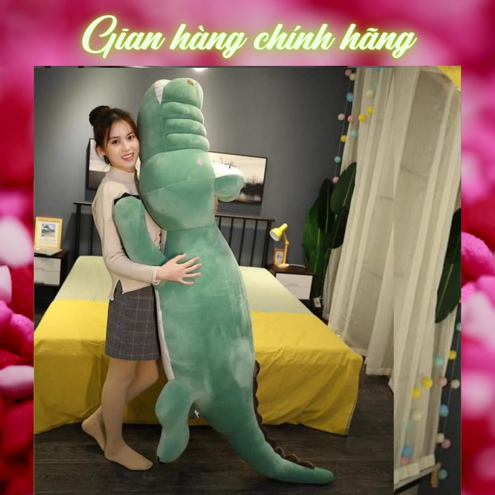 Gấu Bông Cá Sấu Mặt Ngáo, gối ôm hình thú nhồi bông cho bé Siêu To Khổng Lồ, Vải Co Giãn 4 Chiều Siêu Mềm