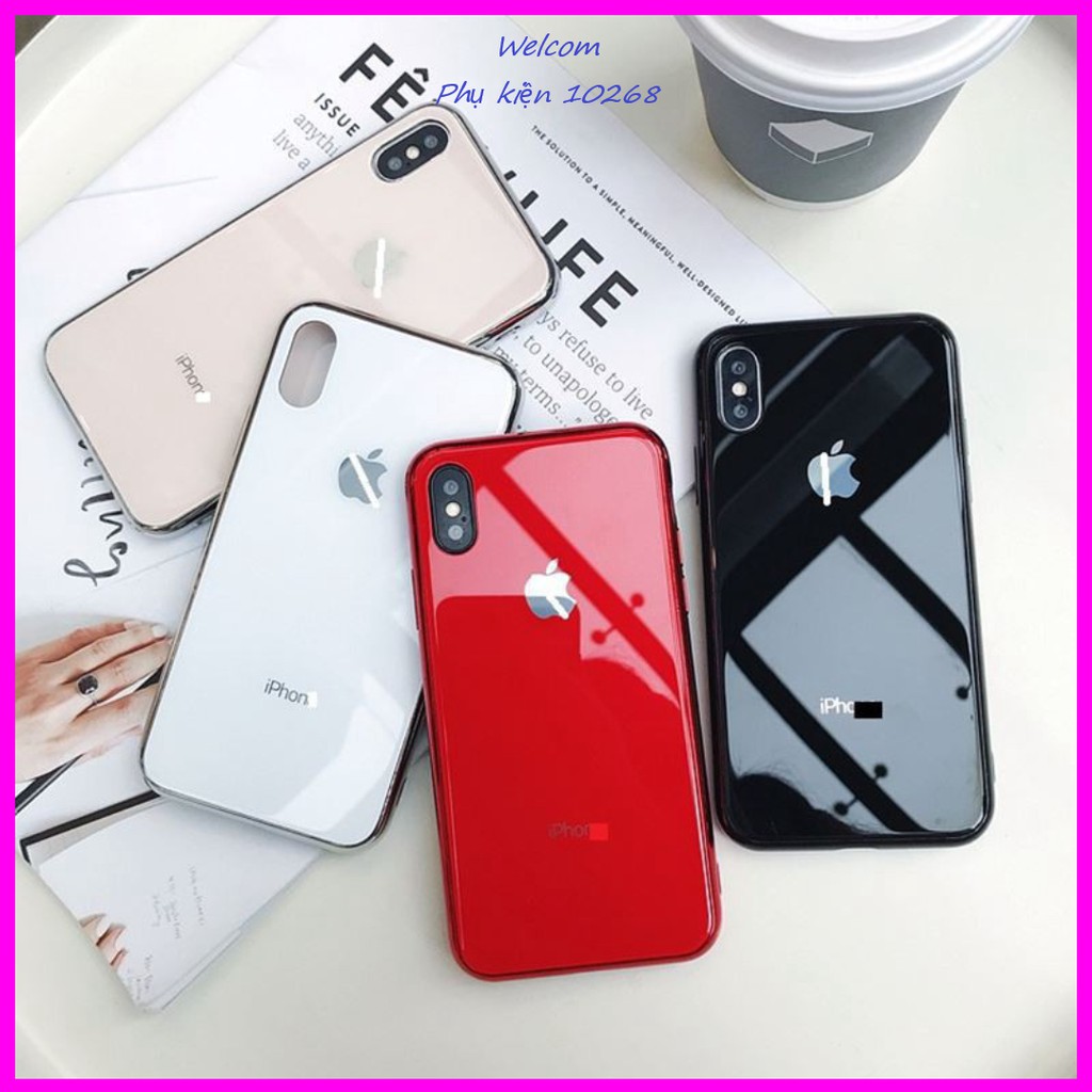 Ốp điện thoại mặt kính cường lực chất lượng cao dành cho IPhone 6 6S 7 8 Plus X XS MAX XR 11 Pro MAX