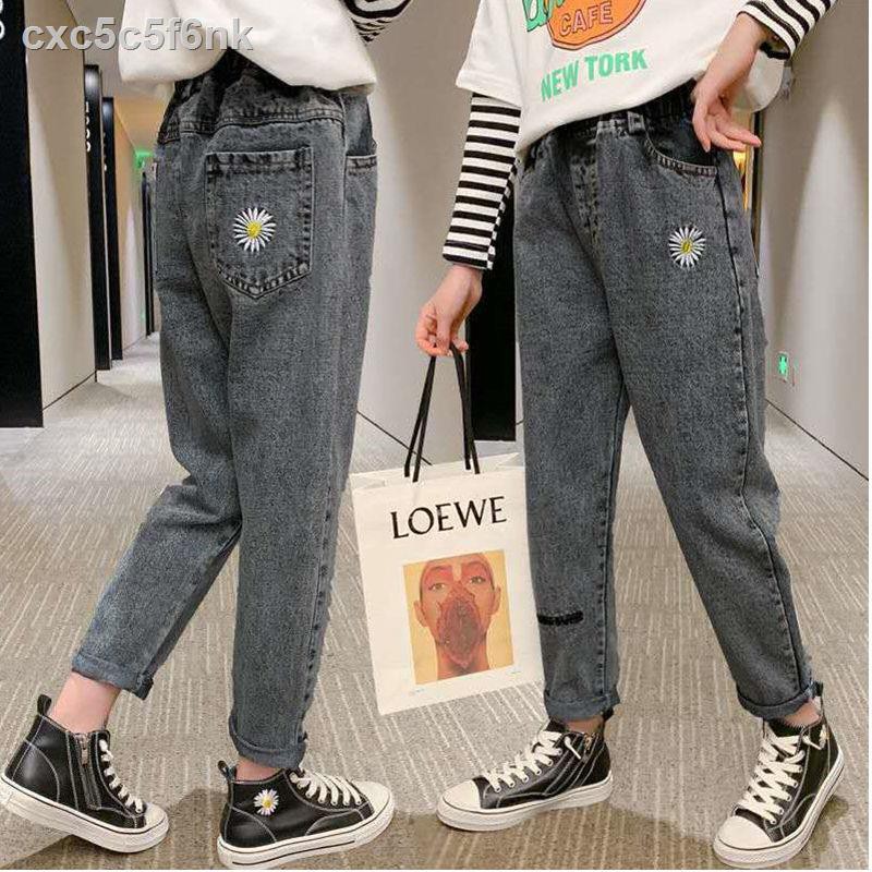 váy trẻ emquần gái❄> Co giãn quần denim trẻ em, dài em cỡ lớn, các mẫu mùa xuân và thu, cho bé gái, xu hướng je