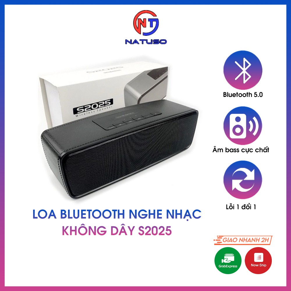 Loa Bluetooth Nghe Nhạc Không Dây S2025 Đa Chức Năng Âm Thanh Cực Hay Hỗ Trợ Nghe Thẻ Nhớ USB, Jack 3.5