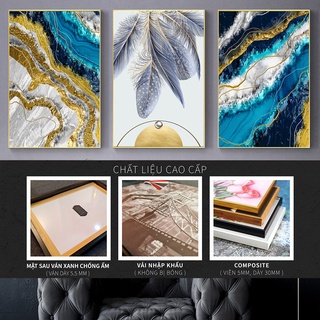 Tranh Canvas Trừu Tượng bộ 3 tấm